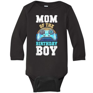 Mom Of The Birthday Boy Matching Video Gamer Birthday Party Baby Long Sleeve Bodysuit