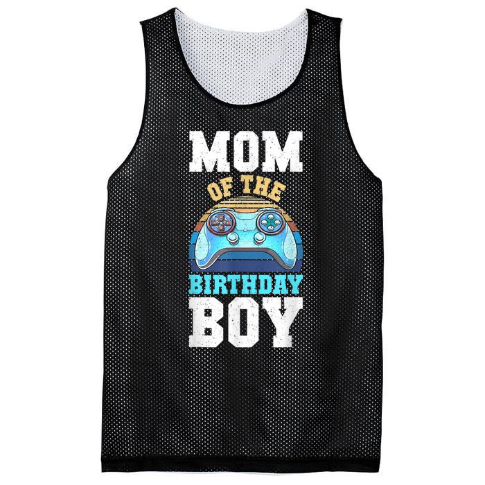 Mom Of The Birthday Boy Matching Video Gamer Birthday Party Mesh Reversible Basketball Jersey Tank