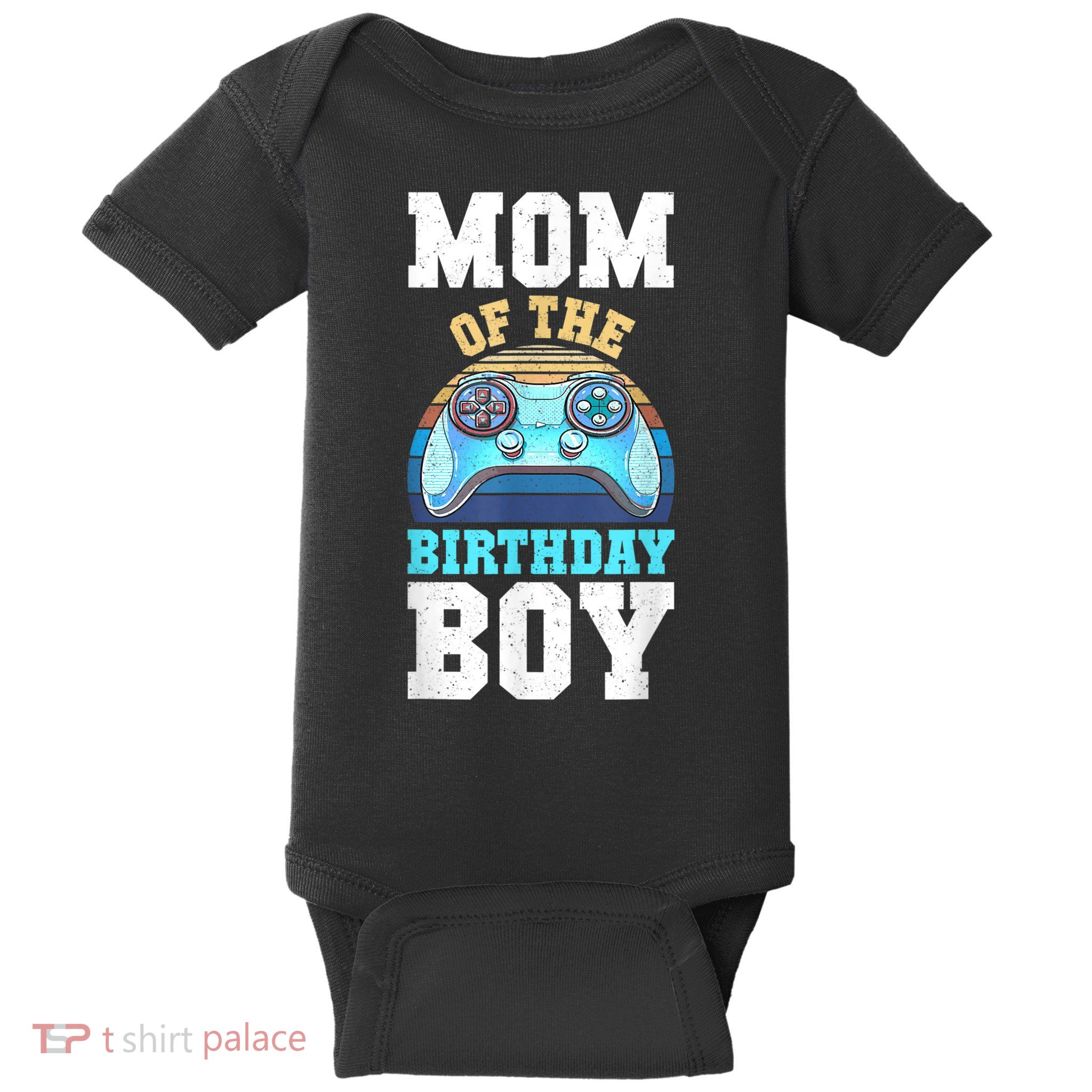 Mom Of The Birthday Boy Matching Video Gamer Birthday Party Baby Bodysuit