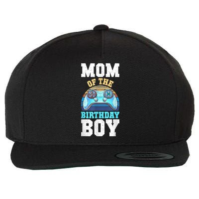Mom Of The Birthday Boy Matching Video Gamer Birthday Party Wool Snapback Cap