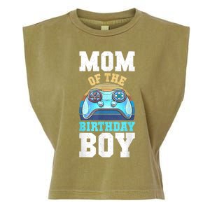 Mom Of The Birthday Boy Matching Video Gamer Birthday Party Garment-Dyed Women's Muscle Tee