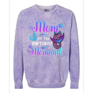 Mom Of The Birthday Mermaid Cute Birthday Matching Family Cute Gift Colorblast Crewneck Sweatshirt