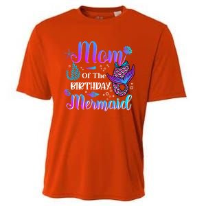 Mom Of The Birthday Mermaid Cute Birthday Matching Family Cute Gift Cooling Performance Crew T-Shirt