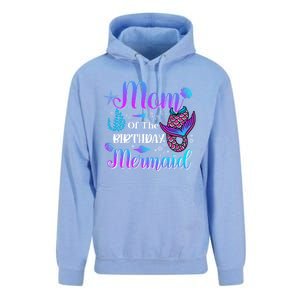 Mom Of The Birthday Mermaid Cute Birthday Matching Family Cute Gift Unisex Surf Hoodie