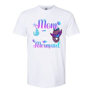 Mom Of The Birthday Mermaid Cute Birthday Matching Family Cute Gift Softstyle CVC T-Shirt