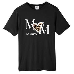 Mom Of Twins Who Loves Leopard Print Gift Tall Fusion ChromaSoft Performance T-Shirt