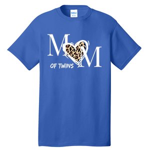 Mom Of Twins Who Loves Leopard Print Gift Tall T-Shirt