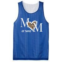 Mom Of Twins Who Loves Leopard Print Gift Mesh Reversible Basketball Jersey Tank