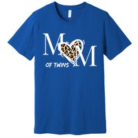 Mom Of Twins Who Loves Leopard Print Gift Premium T-Shirt