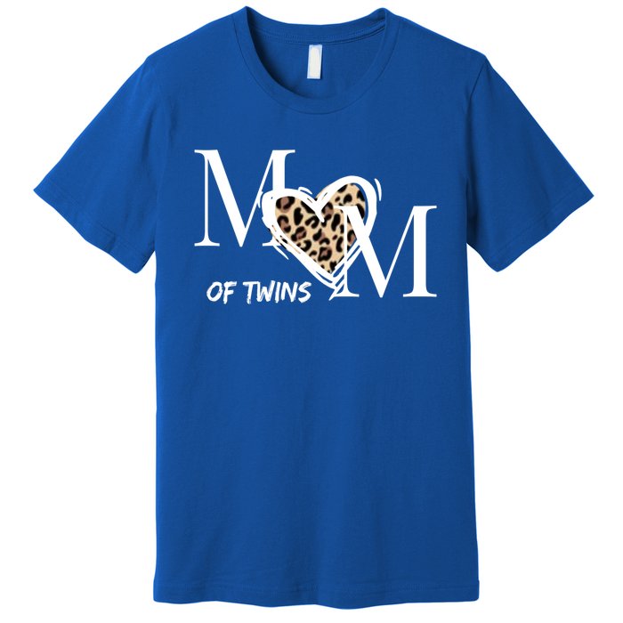 Mom Of Twins Who Loves Leopard Print Gift Premium T-Shirt