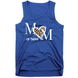 Mom Of Twins Who Loves Leopard Print Gift Tank Top