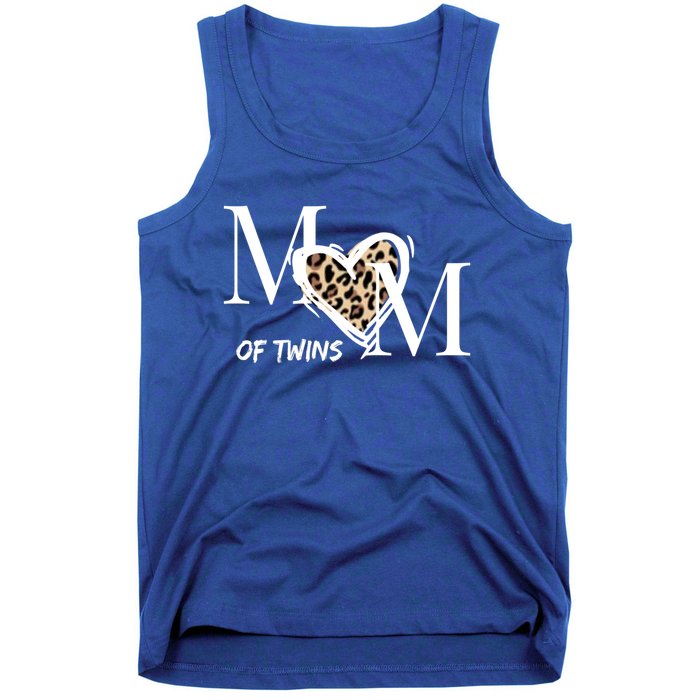 Mom Of Twins Who Loves Leopard Print Gift Tank Top