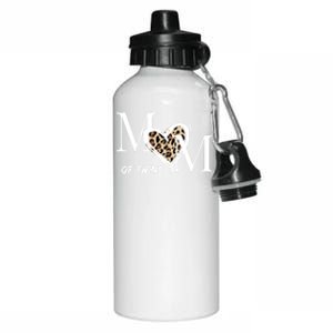 Mom Of Twins Who Loves Leopard Print Gift Aluminum Water Bottle