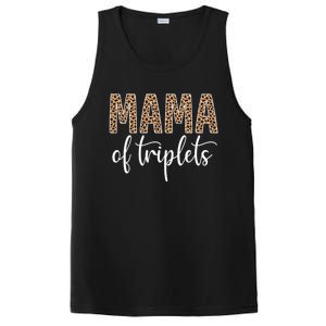 Mama Of Triplets Proud Mom Love Cheetah Print Cute Funny Funny Gift PosiCharge Competitor Tank