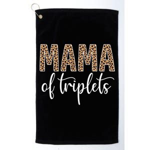 Mama Of Triplets Proud Mom Love Cheetah Print Cute Funny Funny Gift Platinum Collection Golf Towel