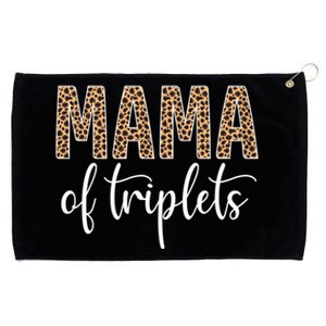 Mama Of Triplets Proud Mom Love Cheetah Print Cute Funny Funny Gift Grommeted Golf Towel