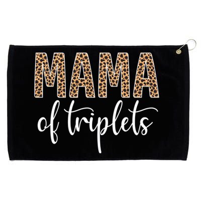 Mama Of Triplets Proud Mom Love Cheetah Print Cute Funny Funny Gift Grommeted Golf Towel