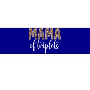 Mama Of Triplets Proud Mom Love Cheetah Print Cute Funny Funny Gift Bumper Sticker