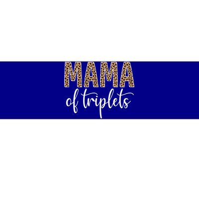 Mama Of Triplets Proud Mom Love Cheetah Print Cute Funny Funny Gift Bumper Sticker