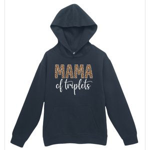 Mama Of Triplets Proud Mom Love Cheetah Print Cute Funny Funny Gift Urban Pullover Hoodie