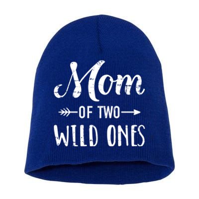 Mom Of The Wild Ones For Mother Of Daughters And Twins Gift Short Acrylic Beanie