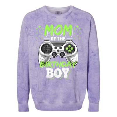 Mom Of The Birthday Boy Matching Video Gamer Birthday Party Colorblast Crewneck Sweatshirt