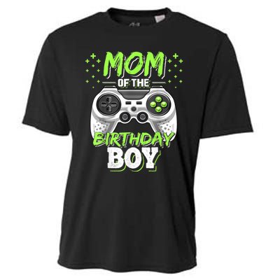 Mom Of The Birthday Boy Matching Video Gamer Birthday Party Cooling Performance Crew T-Shirt