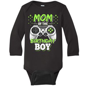 Mom Of The Birthday Boy Matching Video Gamer Birthday Party Baby Long Sleeve Bodysuit