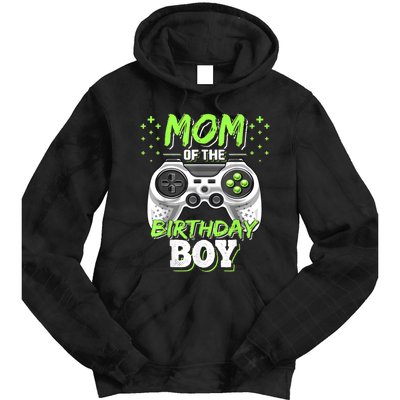 Mom Of The Birthday Boy Matching Video Gamer Birthday Party Tie Dye Hoodie