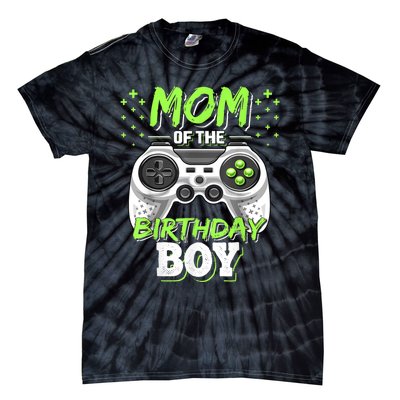 Mom Of The Birthday Boy Matching Video Gamer Birthday Party Tie-Dye T-Shirt