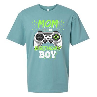 Mom Of The Birthday Boy Matching Video Gamer Birthday Party Sueded Cloud Jersey T-Shirt