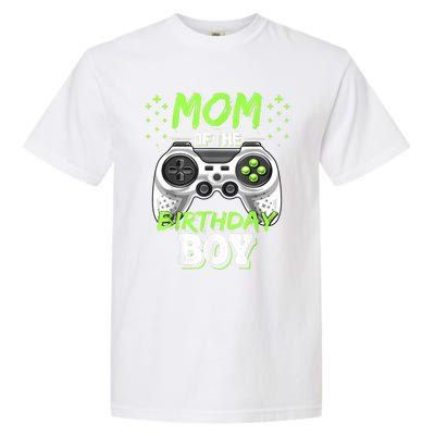 Mom Of The Birthday Boy Matching Video Gamer Birthday Party Garment-Dyed Heavyweight T-Shirt