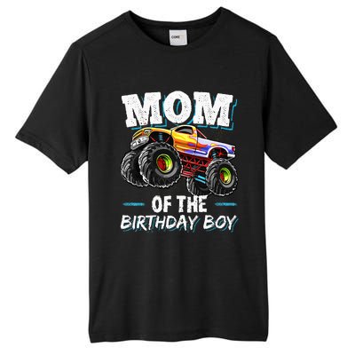 Mom Of The Birthday Boy Monster Truck Birthday Novelty Gift Tall Fusion ChromaSoft Performance T-Shirt