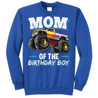 Mom Of The Birthday Boy Monster Truck Birthday Novelty Gift Sweatshirt