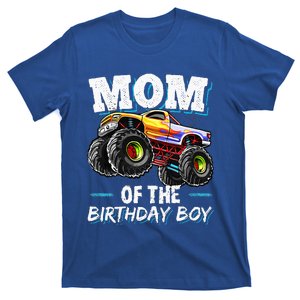 Mom Of The Birthday Boy Monster Truck Birthday Novelty Gift T-Shirt