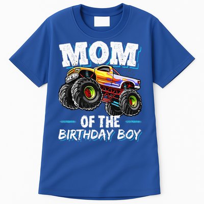 Mom Of The Birthday Boy Monster Truck Birthday Novelty Gift Tall T-Shirt