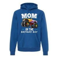 Mom Of The Birthday Boy Monster Truck Birthday Novelty Gift Premium Hoodie