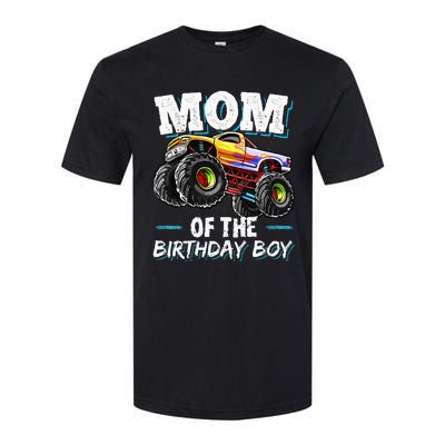 Mom Of The Birthday Boy Monster Truck Birthday Novelty Gift Softstyle CVC T-Shirt