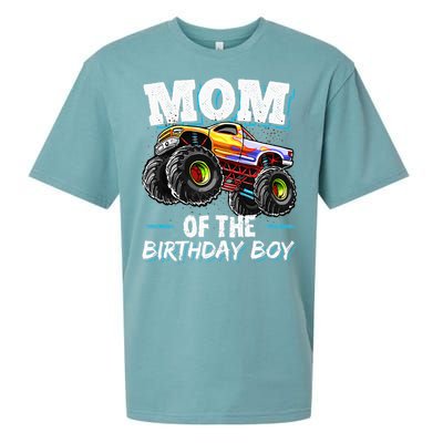 Mom Of The Birthday Boy Monster Truck Birthday Novelty Gift Sueded Cloud Jersey T-Shirt