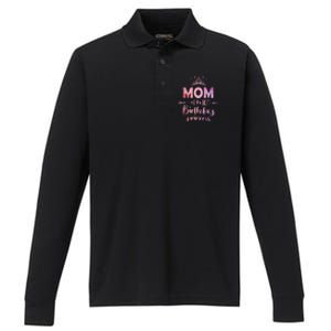 Mom Of The 10th Birthday Princess Girl 10 Years Old B Day Performance Long Sleeve Polo