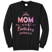 Mom Of The 10th Birthday Princess Girl 10 Years Old B Day Sweatshirt