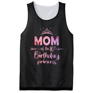 Mom Of The 10th Birthday Princess Girl 10 Years Old B Day Mesh Reversible Basketball Jersey Tank