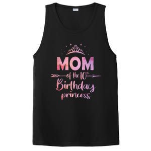 Mom Of The 10th Birthday Princess Girl 10 Years Old B Day PosiCharge Competitor Tank