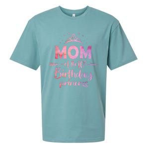 Mom Of The 10th Birthday Princess Girl 10 Years Old B Day Sueded Cloud Jersey T-Shirt