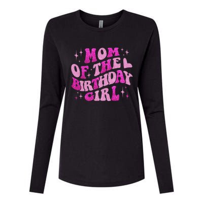 Mom Of The Birthday Girl Birthday Family Matching Bday Womens Cotton Relaxed Long Sleeve T-Shirt