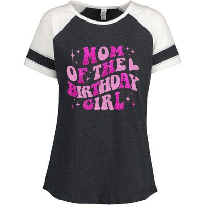 Mom Of The Birthday Girl Birthday Family Matching Bday Enza Ladies Jersey Colorblock Tee