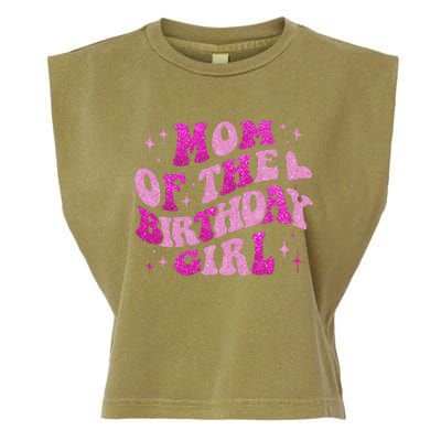 Mom Of The Birthday Girl Birthday Family Matching Bday Garment-Dyed Women's Muscle Tee