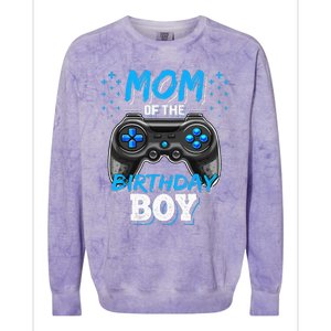 Mom Of The Birthday Boy Matching Video Gamer Birthday Party Colorblast Crewneck Sweatshirt