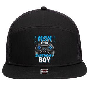 Mom Of The Birthday Boy Matching Video Gamer Birthday Party 7 Panel Mesh Trucker Snapback Hat