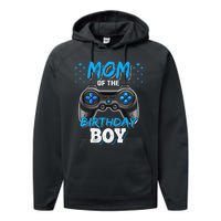 Mom Of The Birthday Boy Matching Video Gamer Birthday Party Performance Fleece Hoodie